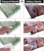 LASMOND Turquoise Tree of Life Wall Art for Living Room Canvas Prints Artwork Modern Abstract Bedroom Office Painting Decor (46x23 Inches)