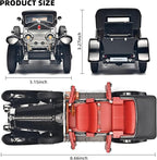 Model Car Kits Adults and Boys 1/24 Diecast Cars Phantom Generation Vintage Car Collectibles,Die Cast Metal Pull Back Cars with Lights and Sounds,Toy Cars for Boys Age 3-12（Black）