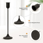 6 Pcs Black Candle Holders Set, Vintage Home Decor – Modern Taper Candlestick Holders for Wedding, Table Centerpieces – Great Gift for Halloween Decor,Thanksgiving Day & Christmas Season