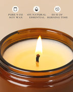 AOOVOO Hello Fall Candles - 9 oz Scented Candles, Aromatherapy Candle, Soy Candle for Home Scented