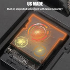 Geevon Atomic Wall Clock, 12" Sets Automatically Wall Clock Battery Operated with AUTO DST, Easy to Read Atomic Analog Clock for Kitchen/Office/Classroom/Living Room(Black)