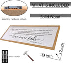 Love is Patient Love is Kind Wall Art 24×10 Inch Bible Verse 1 Corinthians 13 Christian Hanging Wood Framed Decor Sign (Wood)