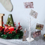Retisee 2 Pieces Money Tree Gift Card Holder with 12 Clips & 24 LED Lighted Tips 23" White Birch Money Tree for Cash Memo Photo Picture Tabletop Display Christmas Birthday Party Wedding Gifts
