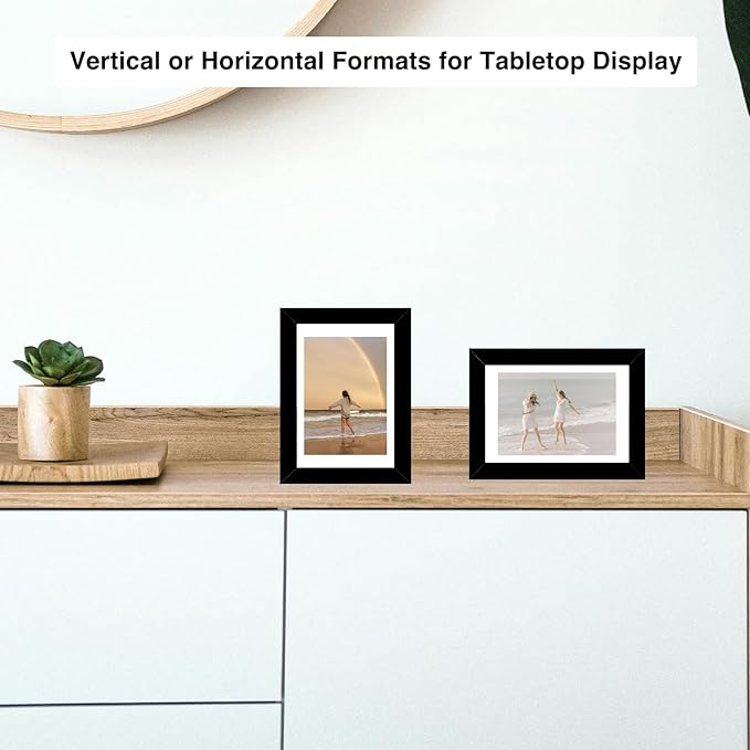 12 Packs 4x6 Picture Frames Bulk, Display 3.5x5 with Mat or 4x6 Without, Black Gallery Frame Set, 4 by 6 Frames Bulk Set of 12, Collage Wall Decor Photo Frame Set for Wall and Tabletop, Black