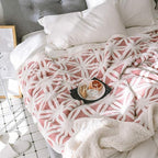 UKELER Luxury Soft Sherpa Throw Blanket Comfort Fuzzy Soft Sherpa Fleece Blanket for Bed/Couch/Sofa/Office/Camping, 60'' x 50'', Pink