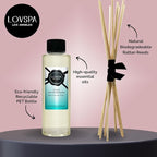 LOVSPA Clean Cotton Blossom Diffuser Oil - Luxury Essential Oils for Diffuser Refill & Air Freshener Room Spray - Long-Lasting & Natural Home Fragrance, Scented Oil for Diffusers, USA Made, 4oz