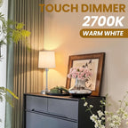 Cordless Small Table Lamp, 6000mAh Rechargeable Battery Powered,LED Touch Control Dimmable Bedside Operated Table Top,Light for Bedroom/Home/Restaurant/Entryway/Dining/Living Room(Brushed Nickel-High)