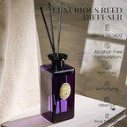 M&SENSE 10.14 oz Large Reed Diffuser Set | Lavender Glow Scent Oil Diffuser with Sticks | Hotel Collection Non-Toxic Essential Oil |for Bedroom Bathroom Living Room