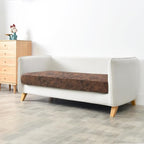 Yates Home PU Leather Couch Sofa Cushion Slipcover Elastic Chair Seat Covers Loveseat Slip Cover for Seater Replacement in Living Room（X-Large, Brown