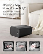 Cesun Bathroom Trash Can with Lid, 3 Pack 2.6 Gallon Small Black Garbage Can, Press Top Lid Trash Bin, Dog Proof Trash Cans Plastic Waste Basket for Bedroom Toilet Office