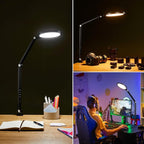 BOHON LED Desk Lamp for Home Office, Fully Dimmable Bedside Lamps with USB A and C Charging Port, 5 Colors Reading Lamp with Night Light, Auto Timer, Table Lamp for College Dorm Room