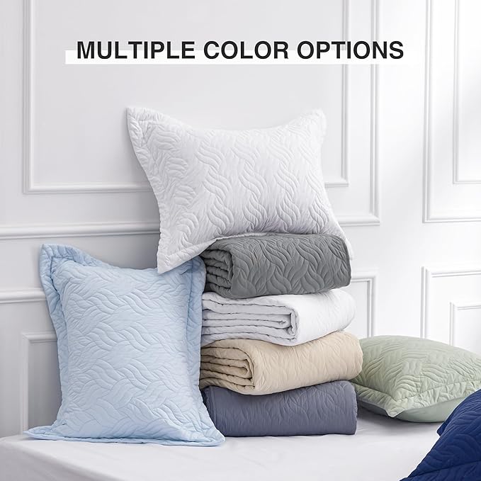 Love's cabin Twin Quilt Bedding Set Camel Bedspreads - Soft Bed Summer Lightweight Bedspread Comforter - Wave Pattern Bedding Coverlet for All Season - 2 Pieces (1 Quilt, 1 Pillow Sham)