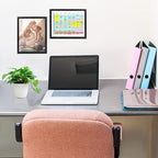 CRUGLA 8.5x11 Magnetic Frame Sheet with Self Adhesive Backing, Poster Certificate Carft Picture Photo Frame for Refrigerator Office Glass Window Door Cubicle Tile, 12 Pack