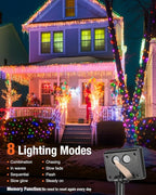 6 Pack Solar Fairy Lights for Outside Waterproof, 49FT/15M 150LED Solar String Lights Outdoor 8 Modes Solar Twinkle Lights for Garden Yard Christmas Tree Wedding Party Decor, Multicolor