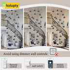 Farmhouse Crystal Chandelier, Luxury Hanging Lights High Ceiling Pendant Lighting for Foyer Staircase 32 Lights Black Dimmable 2700k-6000k