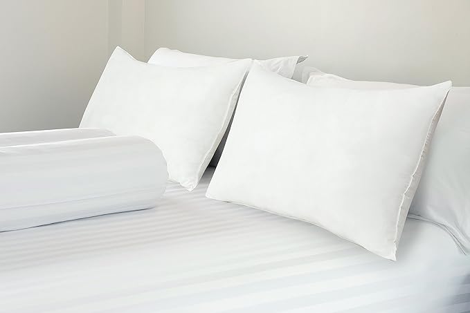 ROYALE LINENS Pillows Standard Size Set of 2 - Bed Pillows for Sleeping - Sleeping Pillow for Back, Stomach & Side Sleepers - Down Alternative Standard Pillow - Hotel Quality (20x26 Inches,Pack of 2)