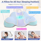 Cervical Neck Pillow for Neck and Shoulder, Side Sleeper Pillow for Adults, Neck Pillow, Orthopedic Contour Memory Foam Pillows for Side Back & Stomach Sleepers with Cooling Pillowcase