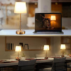 Rechargeable LED Cordless Table Lamp, 5200mAh Battery Operated, 3 Level Brightness, Portable Night Bedside Lamp, Ambient Desk Light for Home Decor, Patio, Restaurant, Dinning(Antique Brass)