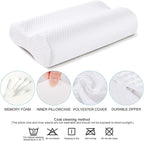 Cervical Pillow for Neck Pain Relief, Neck Pillow for Sleeping Neck and Shoulder Pain, Orthopedic Sleeping Pillow for Adults Kids, Ergonomic Contour Memory Foam Pillow