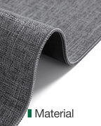 LUMI Indoor Door Mat 24"x36", Ultra Thin Low Profile Non-Slip Doormat for Home Entrance, Absorbent & Stain-Resistant Welcome Mats, Washable Entryway Mat for Front Door, Patio, Porch, Grey