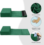 MABOZOO Head Pillow for Recliner Chair with Pocket,Headrest Cushion for Neck Pain Relief and Cervical Support,Recliner Head Pillow for Travel Home Recliner Sofa Armchair（Green）