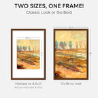 Homeforia 12 x 18 Walnut Wood Frame, High End Dark Oak 12x18 Brown Picture Frame with Mat 8.5x11 Photo, 12 x 18 Wooden Poster Frame Matted to 8.5 x 11, 18x12 Frames, Tempered Glass, Wall Kit, Set of 1