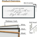 SRSZHIYUE If I Lay Here Would You Lie With Me Sign Bedroom Wall Decor Art 40"×15" Large Wood Framed Wall Hanging (Black)