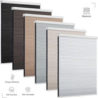Changshade Cordless Cellular Shades, Blackout Honeycomb Shades for Windows, Room Darkening Pleated Blinds, Easy to Install for Indoor Windows and French Doors, 35" W x 72" H, White
