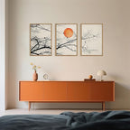 Celestdeco Large Vintage Tree Branch Framed Canvas Wall Art Set, Retro Tree Drawing Wall Decor, Nature Botanical Wall Painting, Neutral Landscape Art Print for Living Room, Bedroom, Office - 24"X36"X3