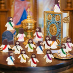 80 Pcs Mini Jesus, Little Jesus Figures to Hide Tiny Figurines in Bulk and Pocket Seek Religious Gifts for Easter Egg Stuffers Fillers Sunday School Baptism Christ Savior Craft