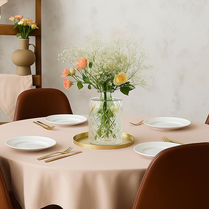 Honeydak Set of 24 Plastic Bud Vases, Vintage Decorative Mini Flower Vases Bulk for Table Centerpieces, Wedding Reception, Home Decor, Housewarming Gifts(Geo-Diamond)