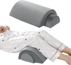 ROYALAY Half Moon Bolster Knee Pillow for Legs, Knees, Lower Back and Head, Adjustable Semi Roll Round Lumbar Support Pillow for Bed Sleeping, Health Large half moon pillow for Reduce Pressure,gray