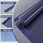 Beautyhero Window Privacy Film, Frosted Reeded Glass Cling, 3D Decorative Coverings with UV Blocking, Adhesive Stickers for Bathroom Doors Cabinet