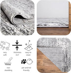 Keen Home Design Area Runner Rugs - 2x12 Non-Shedding, Abstract Runner for Kitchen, Living Room, Bedroom, Dining Room, Entryway - Size: 2'8" x 11'11", Abstract Cream/Grey