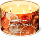 Amalfi Citrus Scented Candles, 18oz Soy Candles Non Toxic 4-Wick Large Candle Jars, Over 50 Hours of Burning Time, Ideal for Gifting, Events, Home Decor