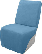 Arfntevss Sectional Recliner Couch Covers Velvet Corner Sectional Sofa Cover for Reclining Couch Stretch Soft L Shape Recliner Slipcover Washable Additional Seat Protector (1 Seat Cover, Light Blue)