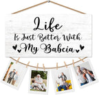 Babcia Gifts Picture Frame Photo Holder for Wall, Birthday Gifts for Nana Grandma, Thank You Grandmother Gift from Grandchildren Grandkids Hanging Photo Display