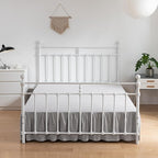 King Size Bed Skirt Ruffled Bed Skirt with Split Corners, 18 Inch Drop Dust Ruffle Bed Skirt with Platform, Light Gray (King - 18" Drop)