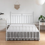 Bed Skirt Queen Size Ruffled Bed Skirt with Split Corners, 18 Inch Drop Dust Ruffle Bed Skirt with Platform, Light Gray (Queen - 18" Drop)