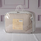 CUDDLE DREAMS Silk Filled Comforter for All Season, Detachable Tencel Duvet Cover for Easy Care, Naturally Breathable (Light Pewter, Queen)