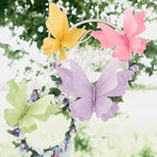 SUNBEAUTY Butterfly Party Decorations, 3D Paper Butterfly Decoration, Hanging Paper Butterfly for Baby Shower Decorations Girls, Women, Paper Flowers for Wall Decoration, Set of 4