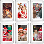 Remerry 6 Pcs Acrylic Fridge Magnetic Frames for Photos Compatible with Polaroid Instax Mini Pictures Double Sided Clear Refrigerator Magnetic Frame for Family Friend Holiday Gift, 2.36 x 3.54 Inch
