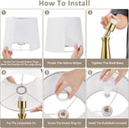 Seealle Modern Table Lamps Set of 2 - Touch Bedside Lamp for Nightstand with USB C+A,3-Way Dimmable Coppery Nightstand Lamps for Living Room Bedroom End Table with White Shade(Bulb Included)