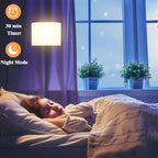 Smart LED Floor Lamp with APP Control & RGB Colors - Dimmable Standing Lamp for Living Room, Bedroom, Gaming - Remote, Timer, 9W Bulb Included, 60.6" Modern Tall Lamp (Beige)