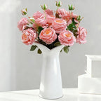 Ceramic Bud Vases, BEAHOT White Bulk Vase, Modern Minimalist Boho Farmhouse Decorative for Table Centerpiece, Pampas Grass, Dried Flowers, Shelf Decoration