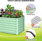 Galvanized Raised Garden Bed Outdoor, 2 Pcs 6x3x2FT Outdoor Large Planter Raised Beds Open Base with Safety Edge and Glove for Vegetables Flowers Ground Planter, Green