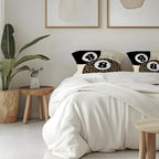 Coquette Pink Bow Leopard Print Lips Lucky 8 Ball Throw Pillow Covers 18x18, Cheetah Room Decor, Funky Y2K Leopard Print Decorative Pillow Covers for Girls Room Dorm Apartment Home