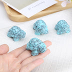 QINJIEJIE Travel Turtle Figurines for Travelers Best Travel Gifts for Women Men Green Turquoise Crystal Healing Crystals Sea Turtle Lovers Office Desk Decor Good Luck Gifts for Traveling Abroad