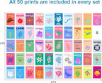 Y2K BOO Preppy Wall Collage Kit - 50 Trendy Aesthetic Photos for Dreamy Spaces, Perfect Room Decor for Teens, 4"x6" Stylish Wall Art for College Dorms