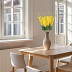 Delphinium Artificial Flowers,6PCS Yellow Faux Flowers 29.5" Realistic Fake Larkspur Silk Flowers with Stems for Tall Vase Wedding Home Garden Decor (Yellow)